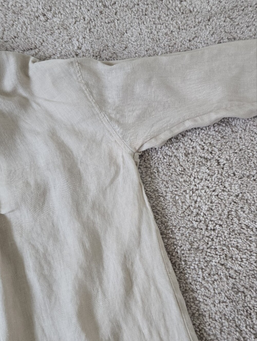 James Perse Shirt Dress Womens 3 or Large Linen With Slip Cement Button Down - Picture 15 of 15